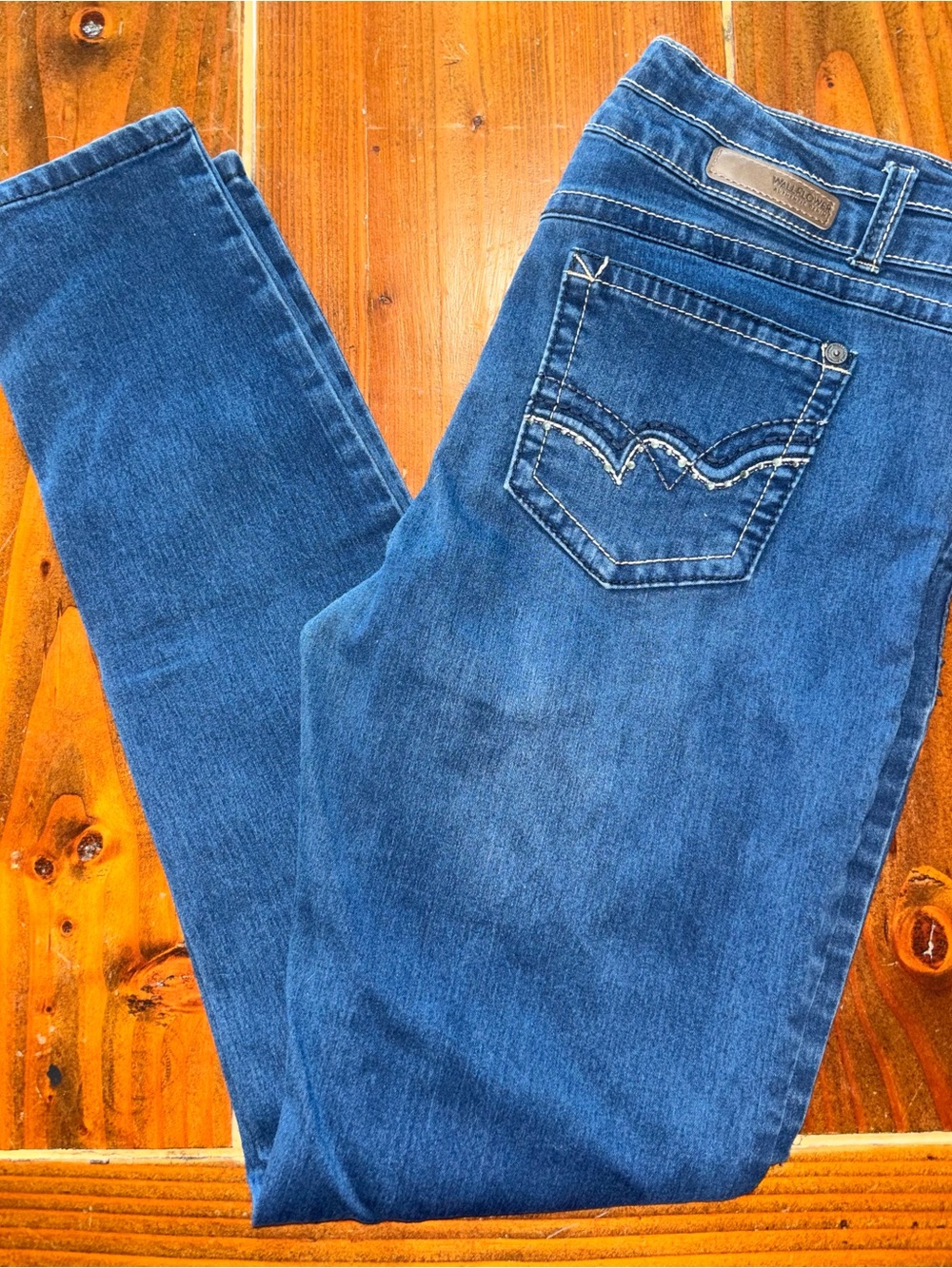 Wallflower Blue Skinny Women's Jeans - Mid Wash Denim
